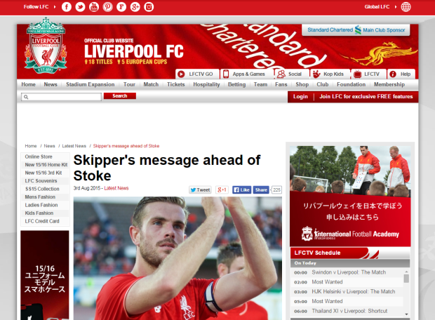 150803_Skipper s message ahead of Stoke   Liverpool FC