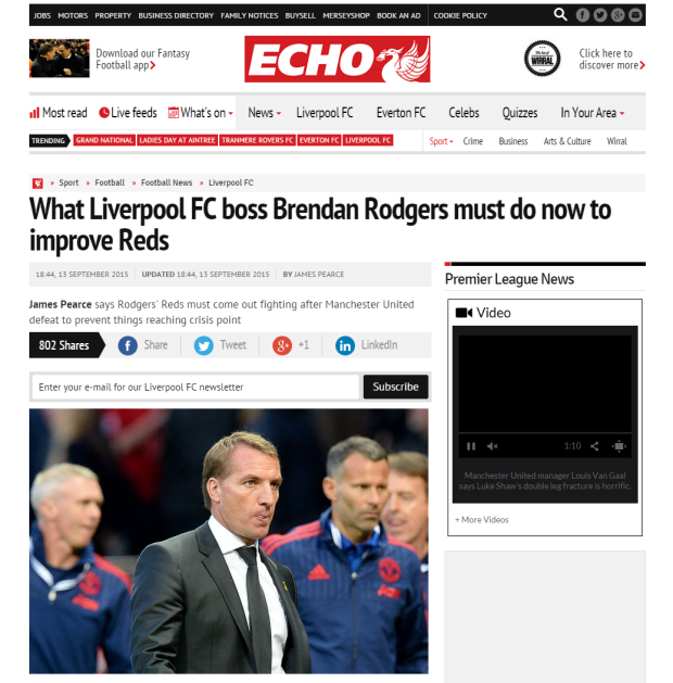 150916_What Liverpool FC boss Brendan Rodgers must do now to improve Reds   Liverpool Echo